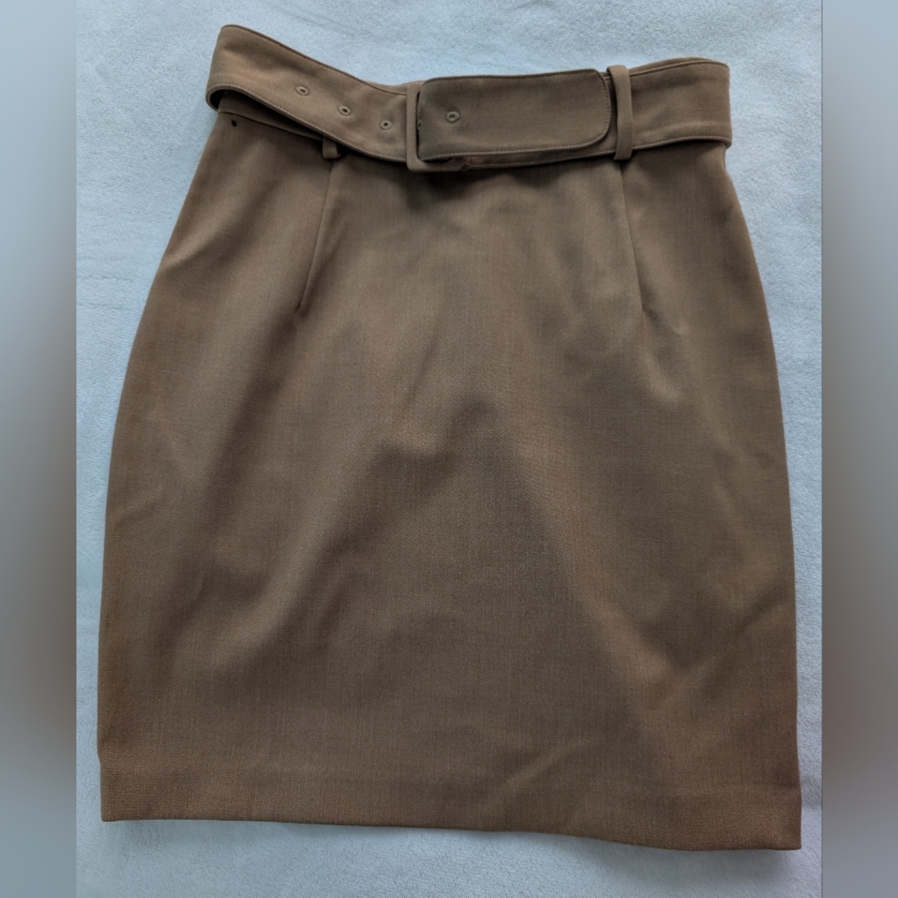 H&M Brown Pencil Skirt with Belt